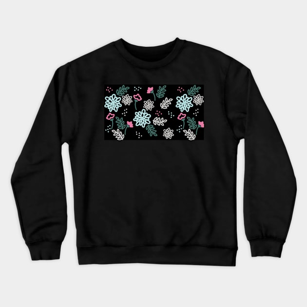 Colorful flowers and leaves Crewneck Sweatshirt by Faeblehoarder